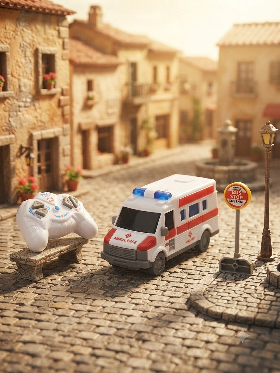 Safeguard Remote Control Ambulance Toy for Kids - 27MHz Full-Function RC Emergency Vehicle