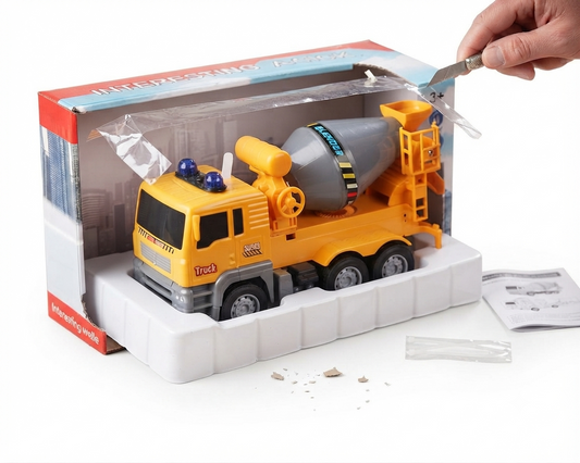 1:16 Scale friction Construction Cement Mixer Truck Toy β Interactive Lights & Sound