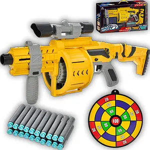 Kai Li Toys Blaster Shots M32 20-Shot Revolver Series Foam Dart Blaster