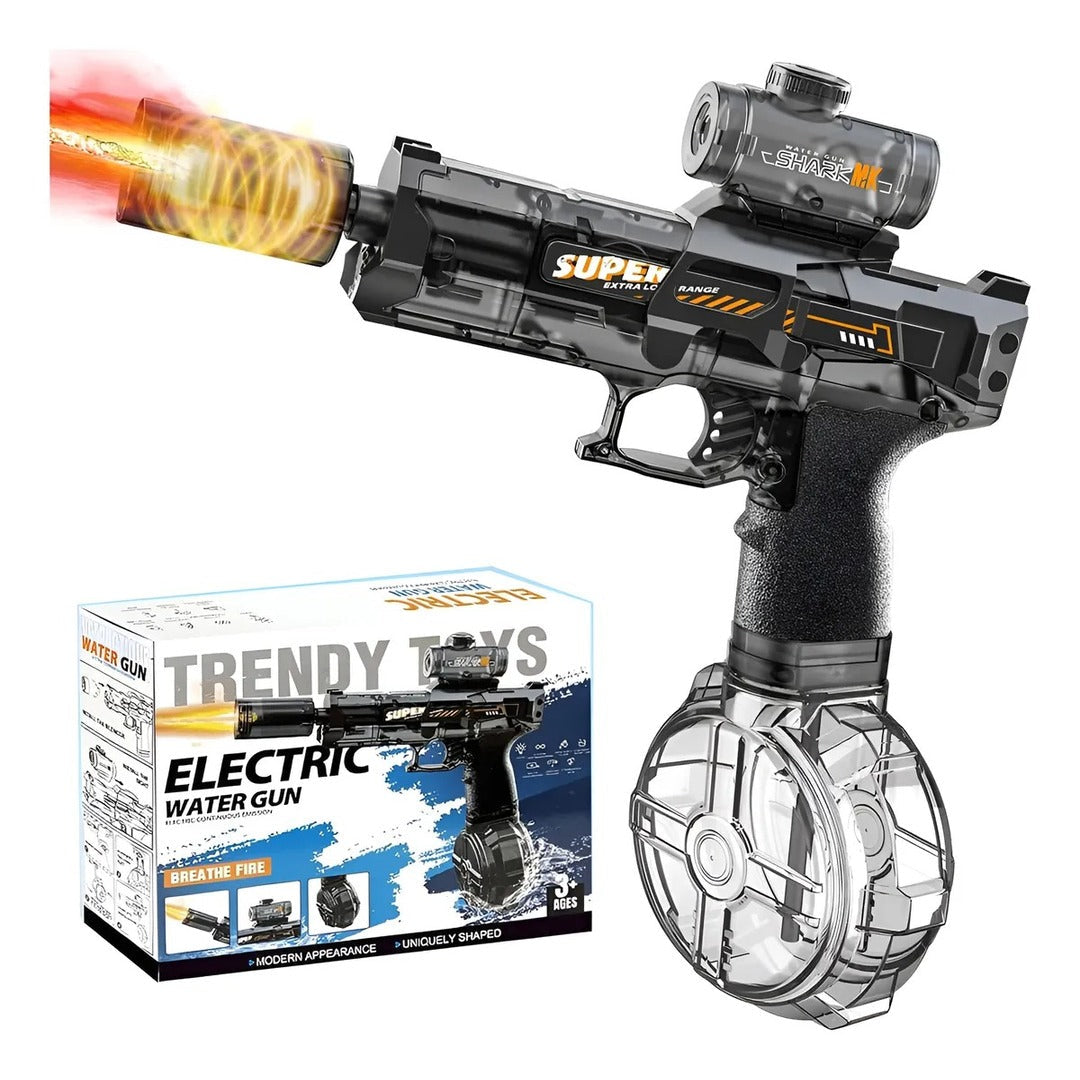 Electric Water Gun with Drum Magazine I
Rechargeable Automatic
Water Blaster Toy for
Kids
