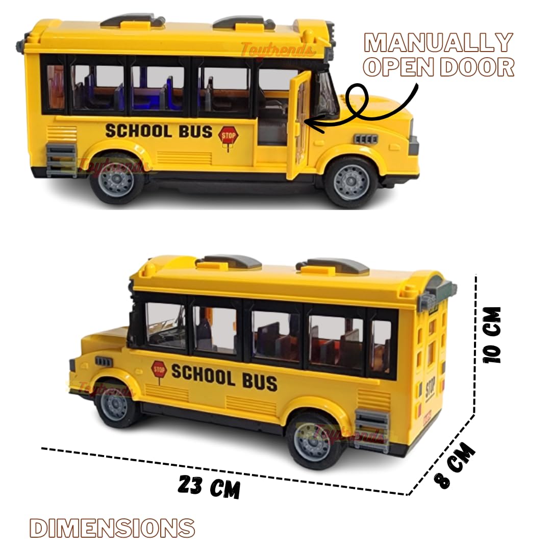 Rechargeable RC School Bus with Remote Control & Lights