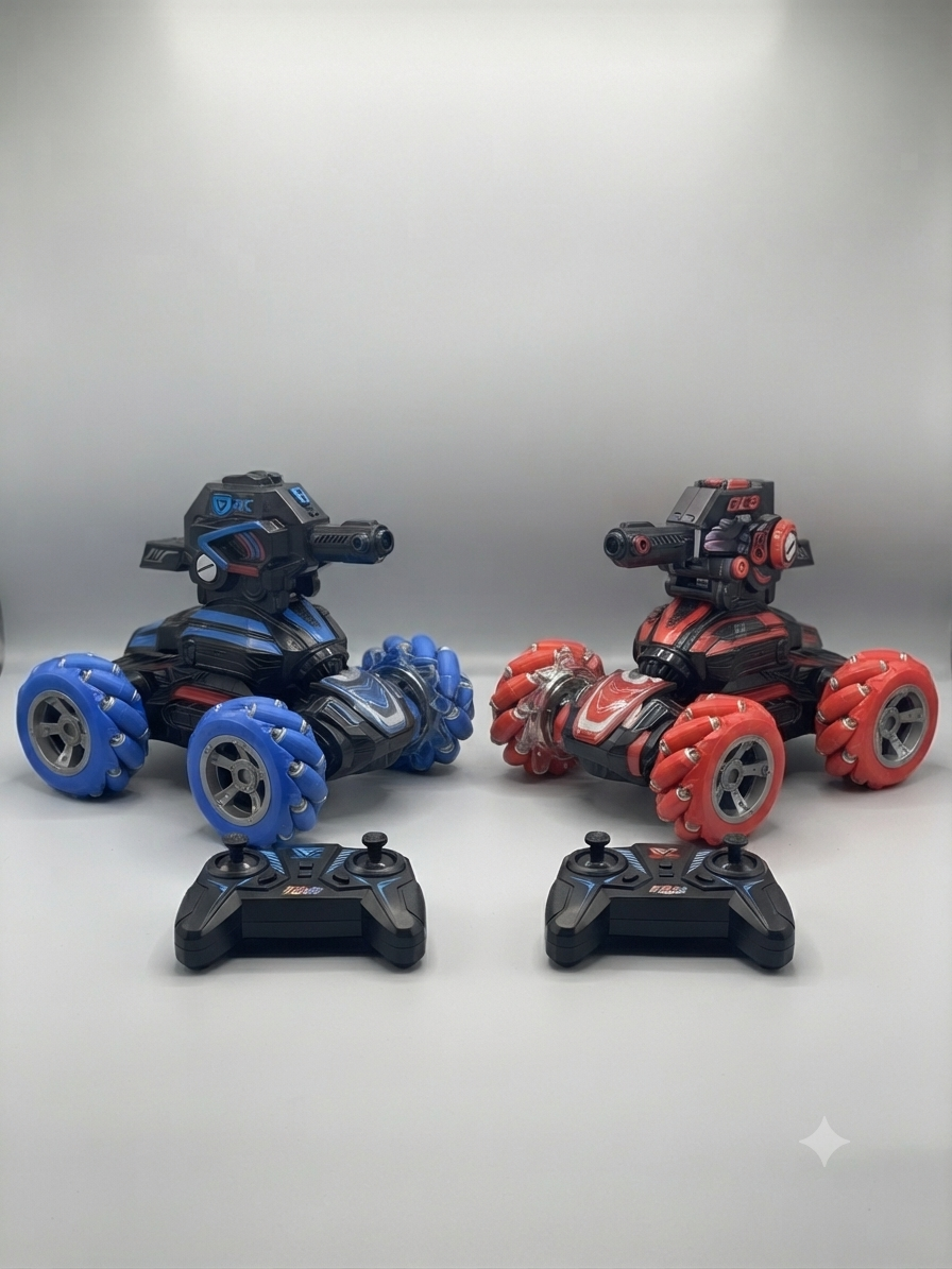 Big Max Power RC Tank Armor 4X4 Stunt Drift Car with Orbeez Blaster & Remote Control