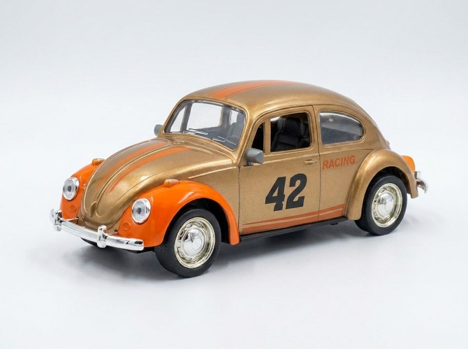 HXL 1:16 Scale Vintage Racing Remote Control Car - 27MHz RC Model Car (Gold, Age 6+)