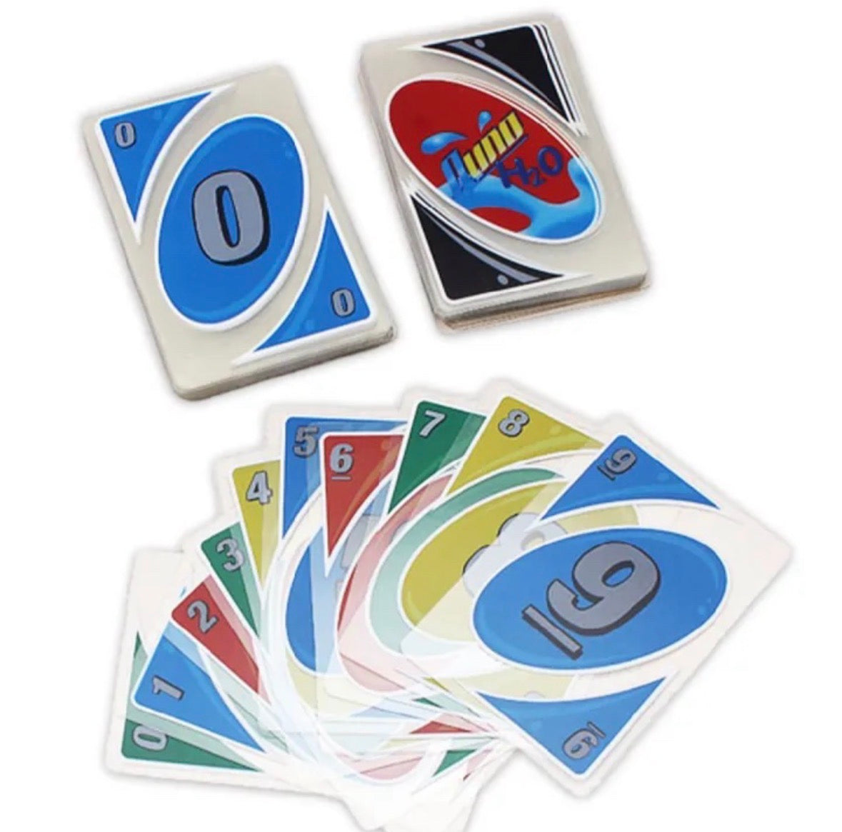 UNO H2O To Go Card Game – Waterproof & Clear Playing Cards with Travel Clip