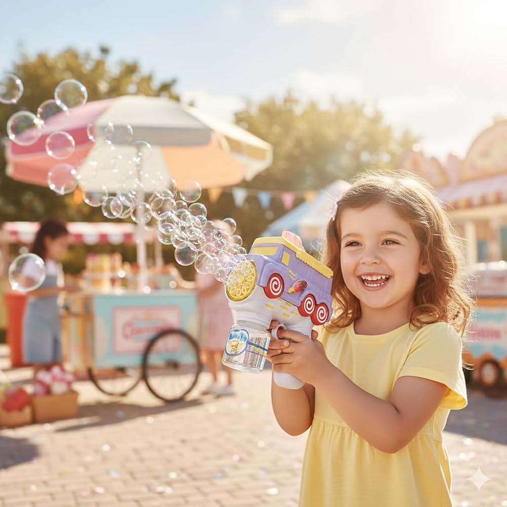 ICE CREAM BUBBLE MACHINE GUN FOR KIDS