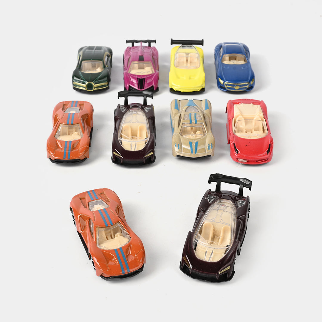 SLIDED ALLOY MODEL RACING CAR 10PCS (color shifter)