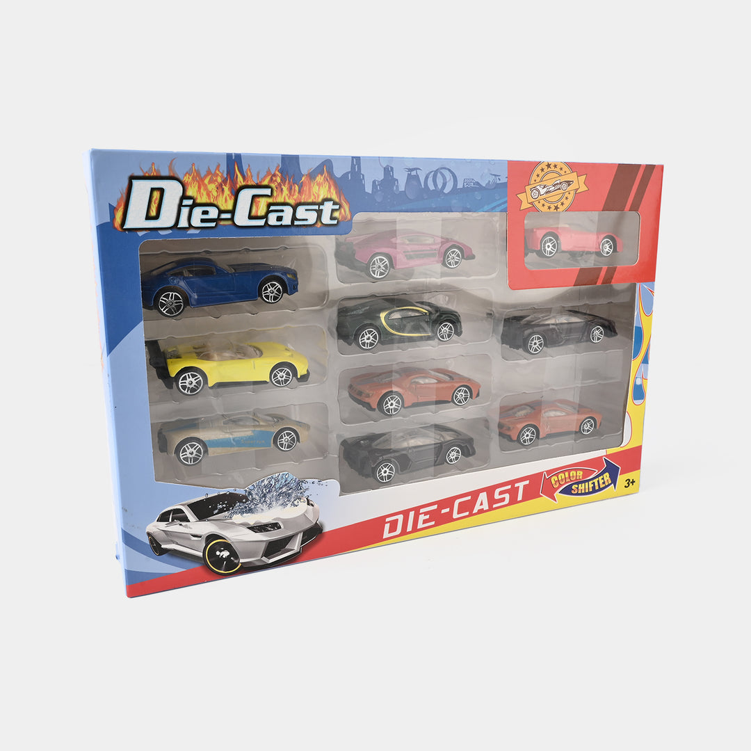 SLIDED ALLOY MODEL RACING CAR 10PCS (color shifter)