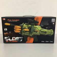Green RPG-Style Foam Dart Launcher Toy with Scope and EVA Rockets