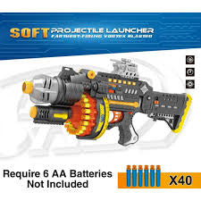 Ultimate Rapid-Fire Soft Bullet Blaster Toy with Rotary Drum