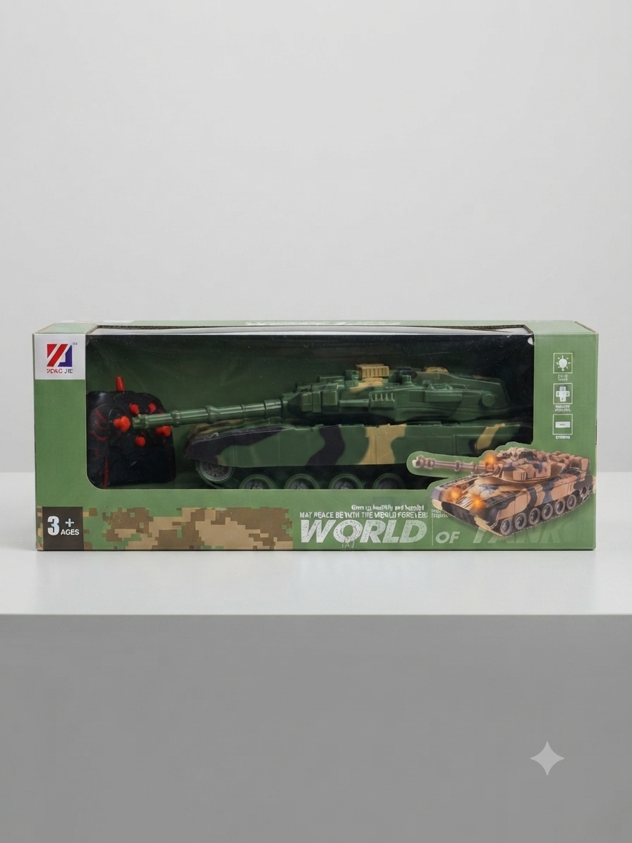 World of Tank RC Military Toy Tank with Remote Control & LED Lights