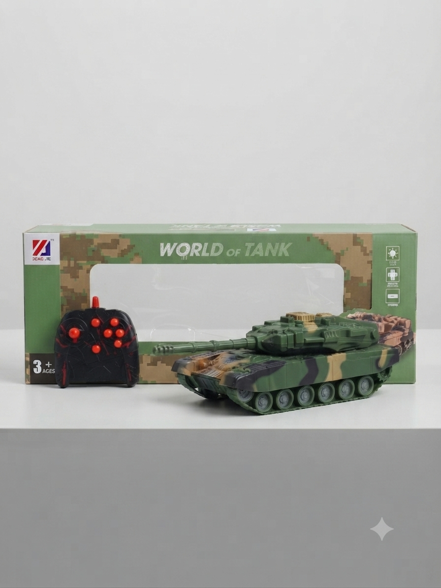 World of Tank RC Military Toy Tank with Remote Control & LED Lights