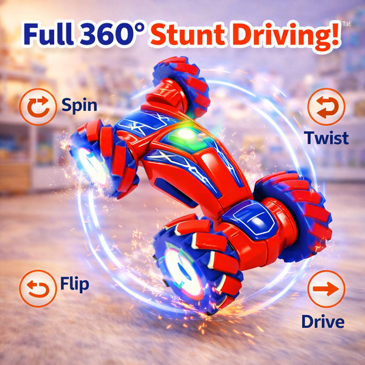 Spray Stunt RC Car with Hand Gesture Control and remote 
- 360° Drift & Light Effects