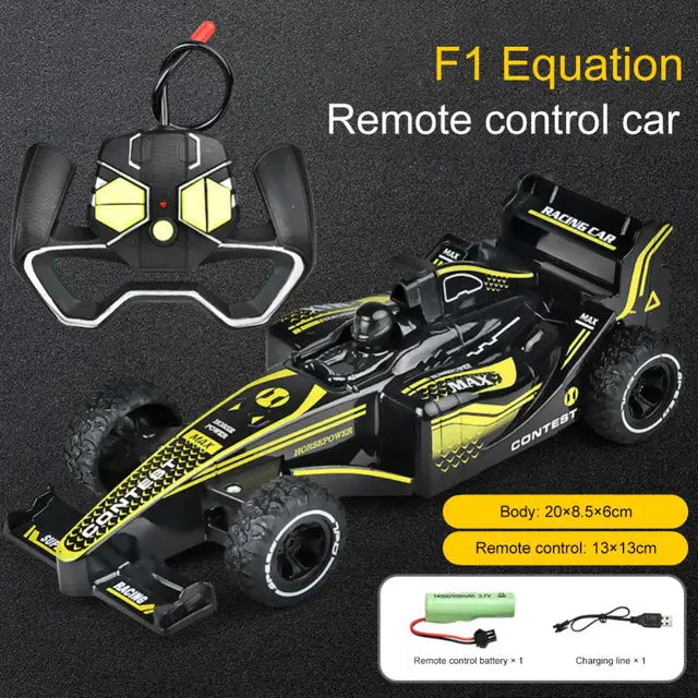 Formula F1 RC Racing Car (Black & Green) with Remote Control
