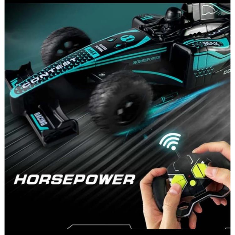 Formula F1 RC Racing Car (Black & Green) with Remote Control