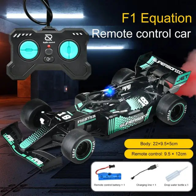 Formula F1 RC Racing Car (Black & Green) with Remote Control