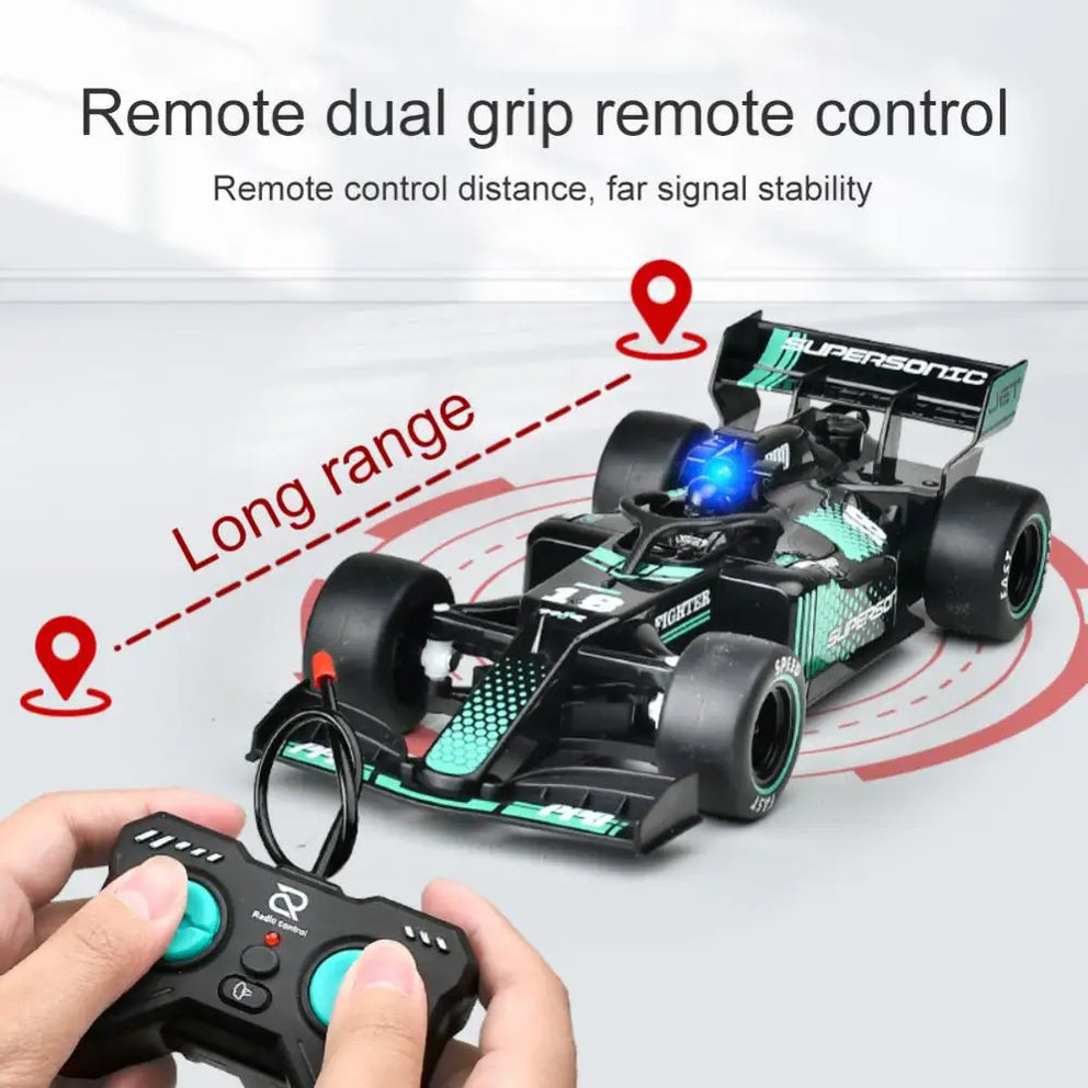 Formula F1 RC Racing Car (Black & Green) with Remote Control