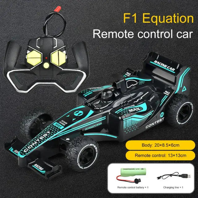 Formula F1 RC Racing Car (Black & Green) with Remote Control