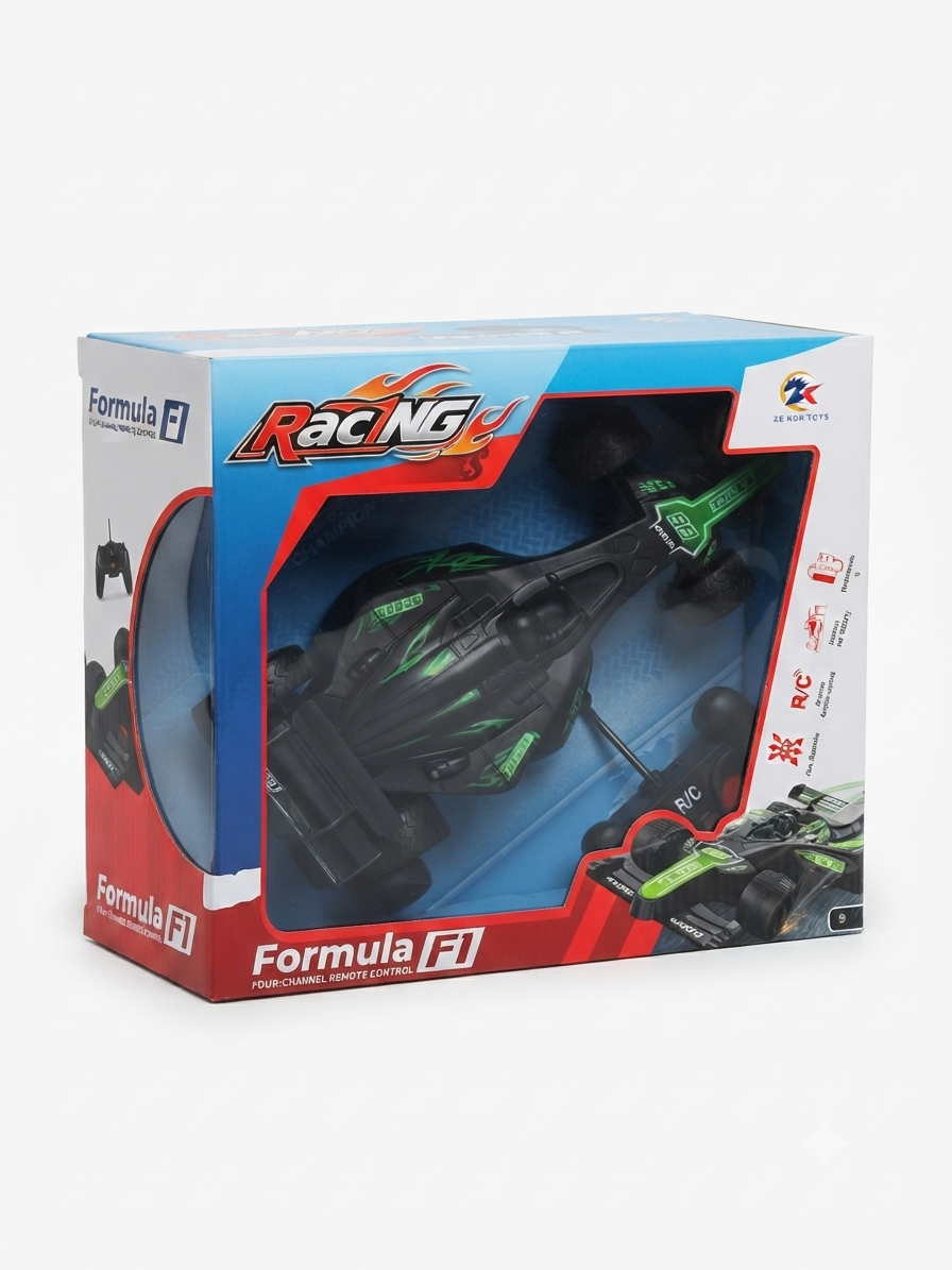 Formula F1 RC Racing Car (Black & Green) with Remote Control
