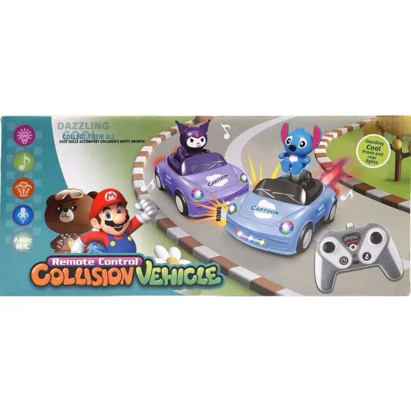 Cartoon Battle Remote Control Car Toy for Kids 2 player