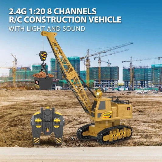 1:20 Remote Control Construction Crawler Crane With Smoke