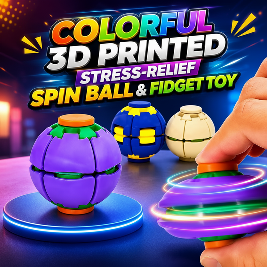 Colorful 3D Printed Press Fidget Spinner Ball (Random Color)