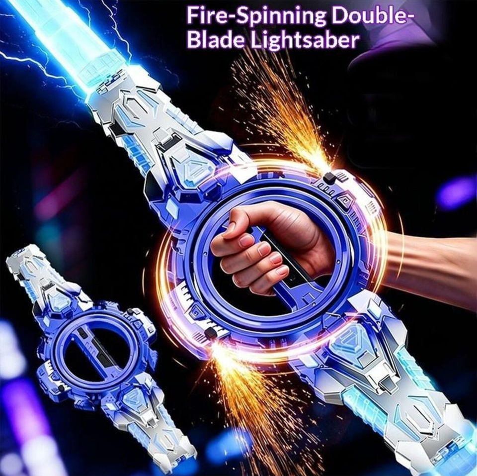 Dual-Head Rotate Sword With sound light and sparks
