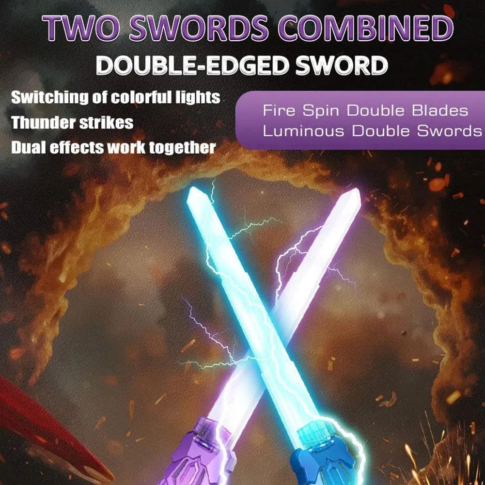 Dual-Head Rotate Sword With sound light and sparks