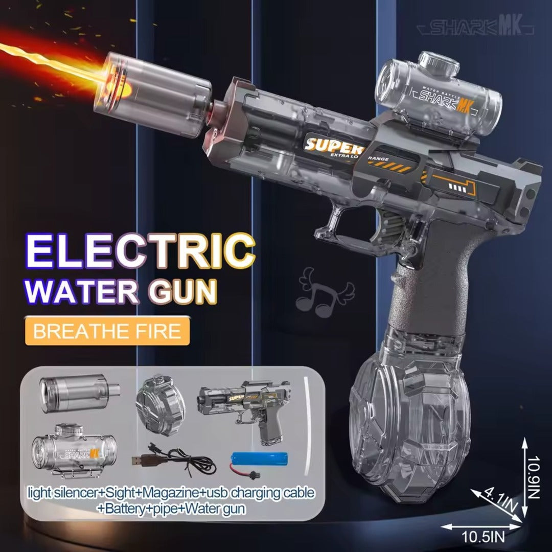 Electric Water Gun with Drum Magazine I
Rechargeable Automatic
Water Blaster Toy for
Kids
