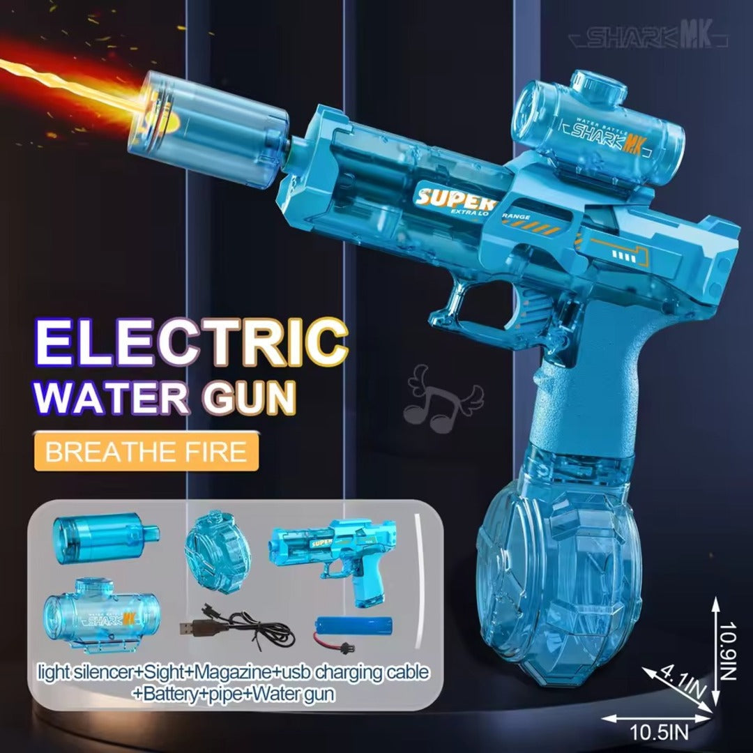 Electric Water Gun with Drum Magazine I
Rechargeable Automatic
Water Blaster Toy for
Kids