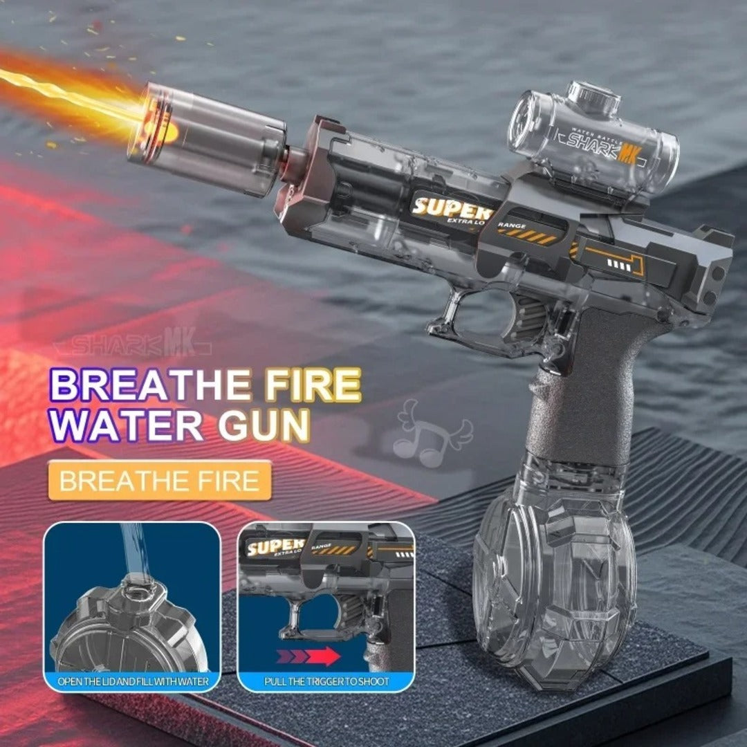 Electric Water Gun with Drum Magazine I
Rechargeable Automatic
Water Blaster Toy for
Kids