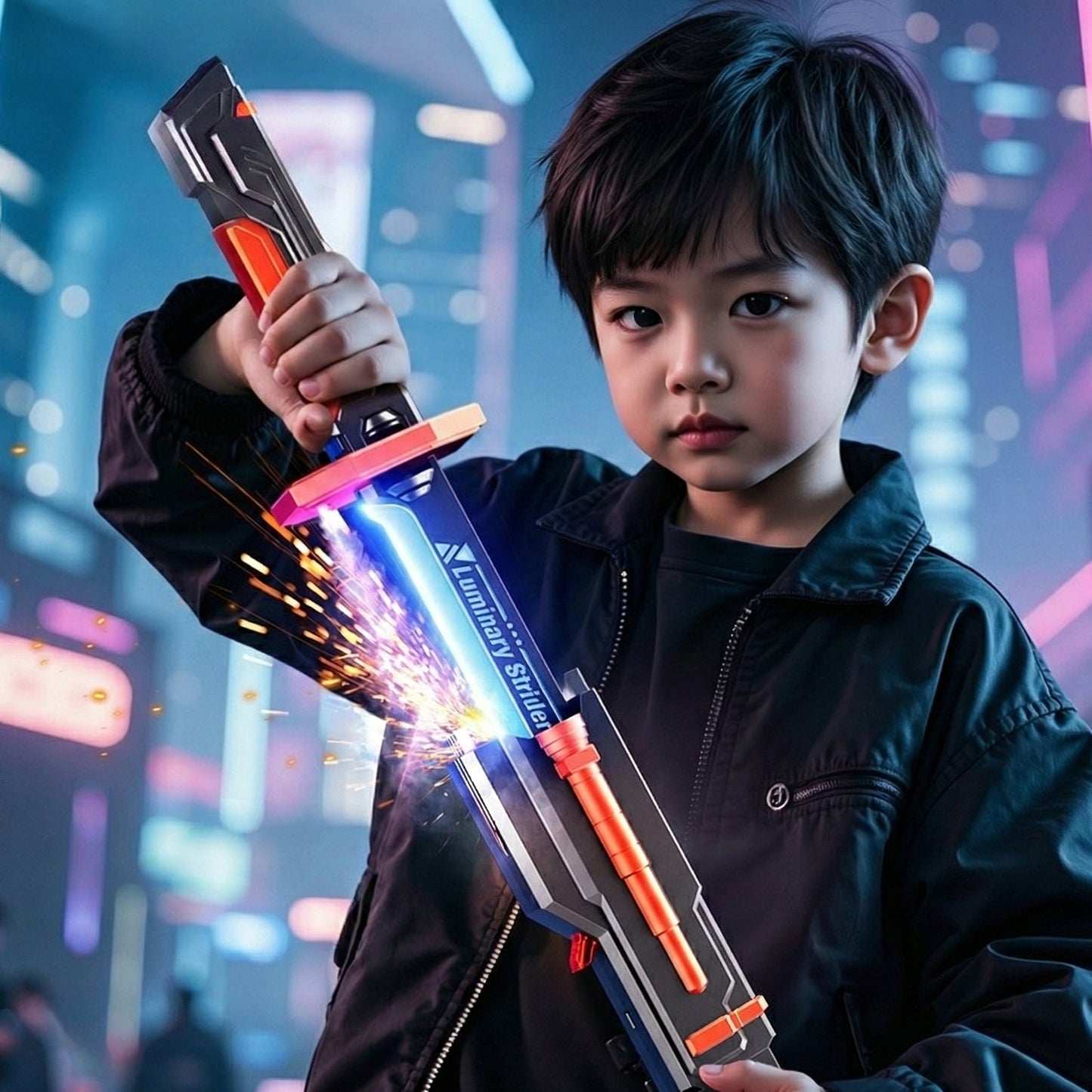 LED Light Sword with Smoke, Light Effects & spark