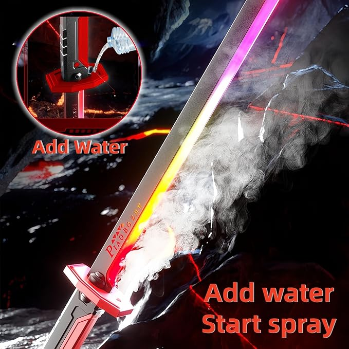 LED Light Sword with Smoke, Light Effects & spark