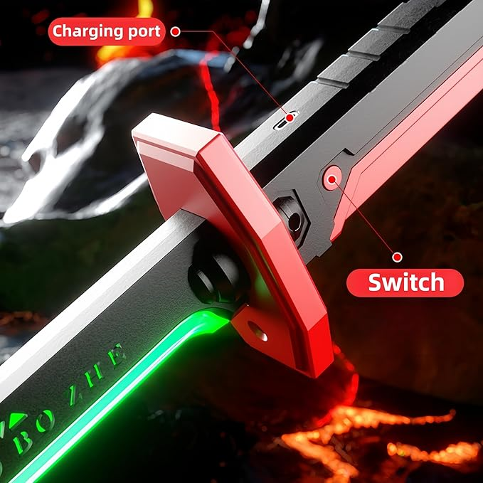 LED Light Sword with Smoke, Light Effects & spark