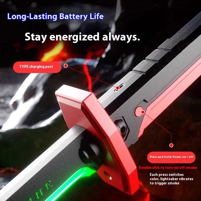 LED Light Sword with Smoke, Light Effects & spark