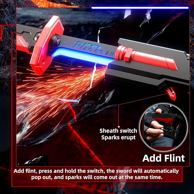 LED Light Sword with Smoke, Light Effects & spark