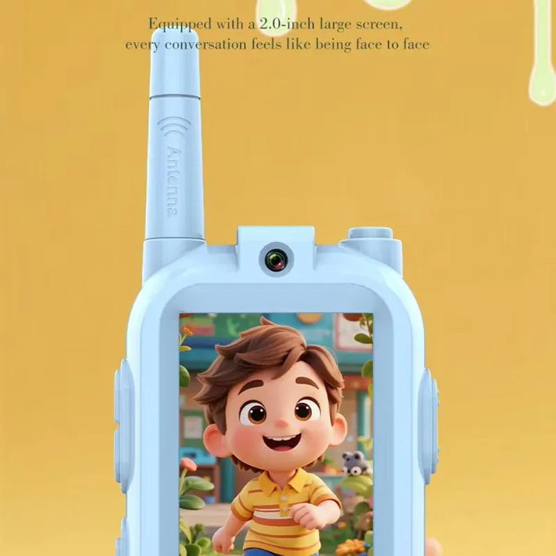 2Pcs Rechargeable Kids Video Walkie Talkie