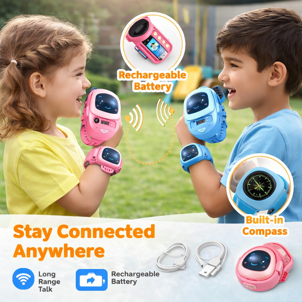 2-in-1 Digital & Smart Walkie-Talkie Watch for Kids