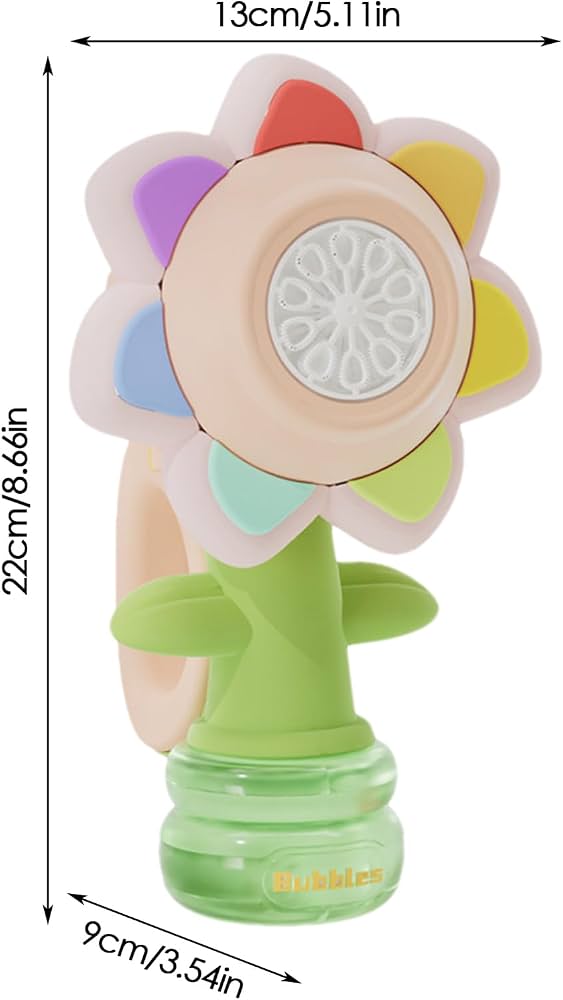Electric Swing Seven-Color Flower Bubble Machine