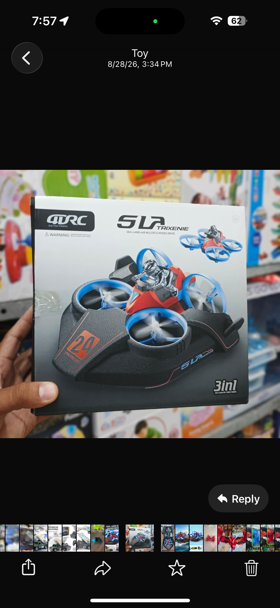 SLA Trixenie 3-in-1 RC Hovercraft Drone - Land, Air & Water Remote Control Toy