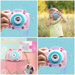 Cartoon Camera Automatic Bubble Blowing Machine Toy With Light Sound for Kids - Image 6
