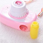 Cartoon Camera Automatic Bubble Blowing Machine Toy With Light Sound for Kids - Image 3