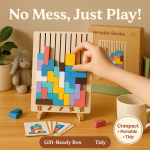 Wooden Stacking Blocks Puzzle Toy - Image 2
