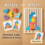 Wooden Stacking Blocks Puzzle Toy - Image 4