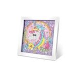 Kids DIY Diamond art with wooden frame