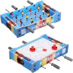 Wooden Table Top 2 in 1 Football Game And Air Hockey Adults And Teens Mini Set For Indoor - Image 3