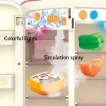 Kids Magic Refrigerator Toy with Smoke Effect, LED Lights & Sound – Mini Kitchen Fridge Play Set with Food Accessories for Boys & Girls - Image 4
