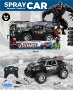 Kids Remote Control Spray Car – High-Speed RC Monster Truck with Real Smoke Exhaust Effect, Lights, and Rechargeable Battery (Superhero Edition) - Image 2